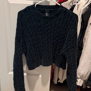 Forever 21 Black Cable Knit Sweater